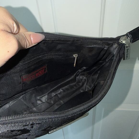 Vintage 2004 Betty Boop Shoulder Bag Purse Y2K Retro Grunge Rare 2000s Black - Picture 7 of 10